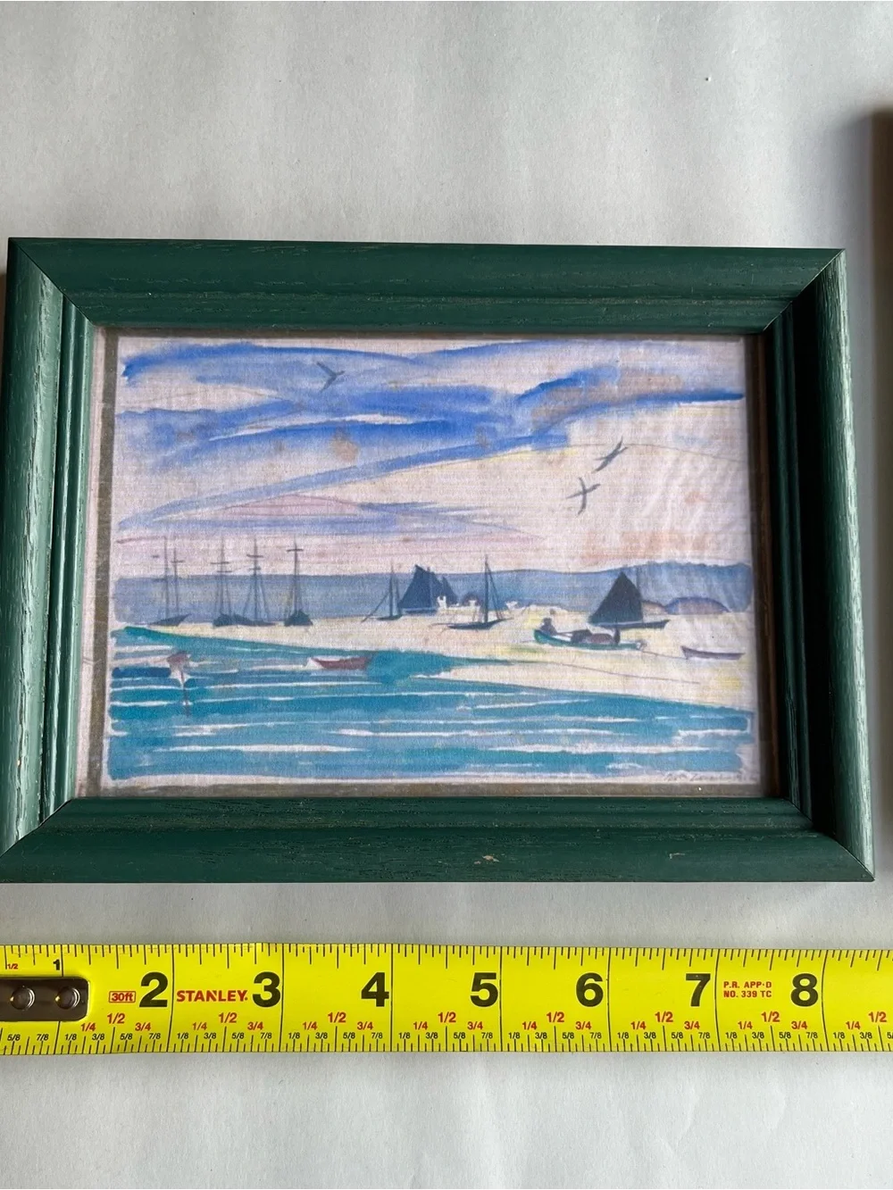 Resin & Wood Picture Photo Frames w/ Fine Art Prints-Set of 2